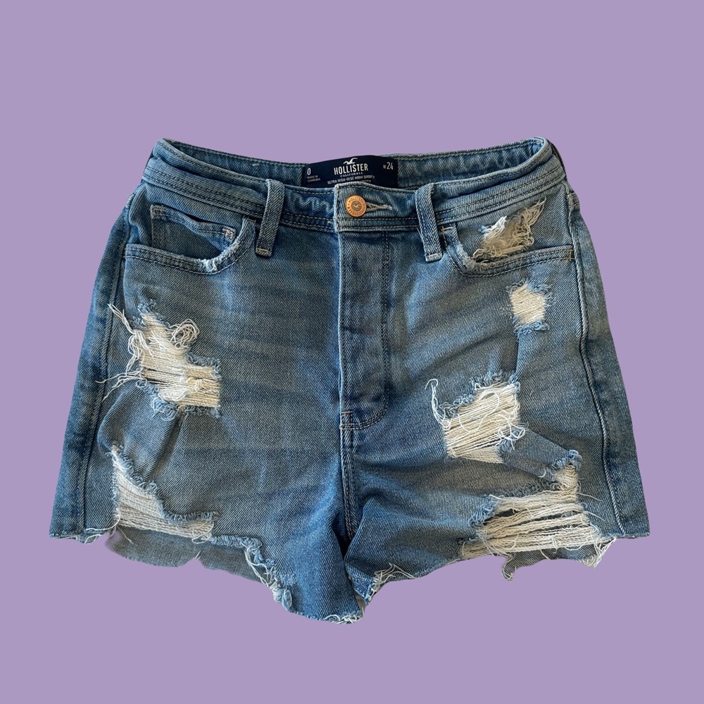 hollister jean shorts size 0